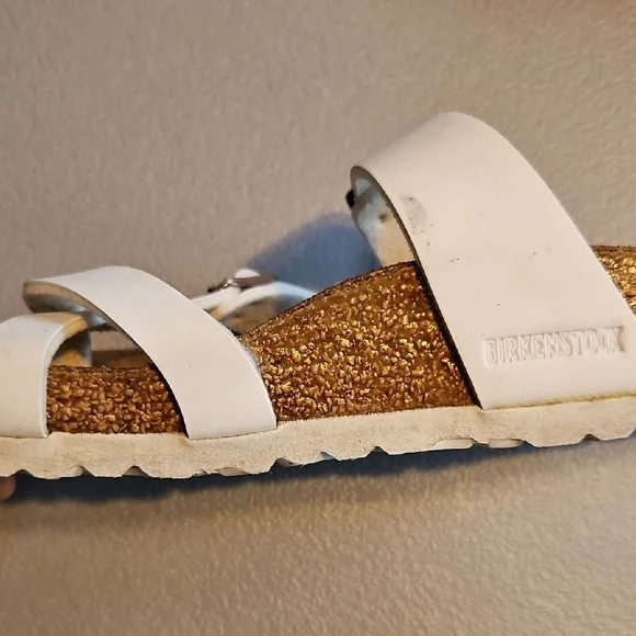 Birkenstock Cream Double Strap Sandals - Picture 3 of 10